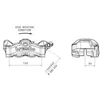 BREMBO Stylema delantero izquierdo 100mm